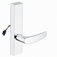 SARGENT 773-8-ETB-24V-US26 electrified exit trim with B lever, polished chrome rectangular escutcheon
