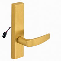 SARGENT 773-8-ETB-24V US4 electrified exit trim with B lever, satin brass rectangular escutcheon