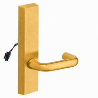 SARGENT 773-8-ETJ-24V-US4 electrified exit device trim with J lever, satin brass finish, rectangular escutcheon