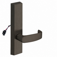 SARGENT 773-8-ETL-24V US10B electrified exit device trim with L lever, dark bronze rectangular escutcheon