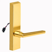 SARGENT 773-8-ETMD-12V-US3 electrified exit device trim with MD lever, polished brass escutcheon, no cylinder