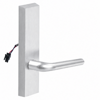 SARGENT 773-8-ETME-12V US26D electrified exit trim with ME lever, satin chrome rectangular escutcheon
