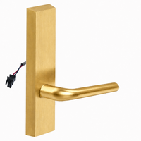 SARGENT 773-8-ETME-12V ET exit trim with ME lever, US4 satin brass, rectangular escutcheon, no cylinder