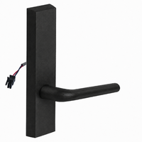 SARGENT 773-8-ETME-24V-BSP electrified exit device trim, black suede powder coat, ME lever on escutcheon