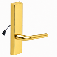 SARGENT 773-8-ETME-24V US3 electrified exit device trim with ME lever, polished brass escutcheon, no cylinder