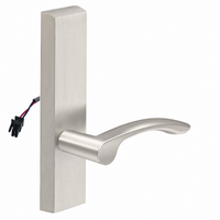 SARGENT 773-8-ETMV-12V-US15 electrified exit trim with MV lever, satin nickel finish, rectangular escutcheon