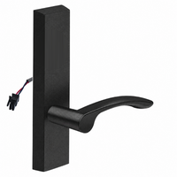 SARGENT 773-8-ETMV-24V-BSP electrified exit device trim, black suede powder coat, MV lever on rectangular escutcheon