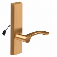 SARGENT 773-8-ETMV-24V-US10 electrified exit trim with MV lever, satin bronze rectangular escutcheon