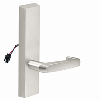 SARGENT 773-8-ETNJ-24V-US15 electrified exit trim with NJ lever, satin nickel finish, rectangular escutcheon