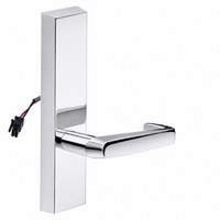 SARGENT 773-8-ETNJ-24V-US26 electrified exit trim with NJ lever, polished chrome rectangular escutcheon
