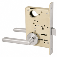 Sargent 8215-LNMD US15 passage/closet mortise lock, satin nickel MD lever, LN rose, field reversible
