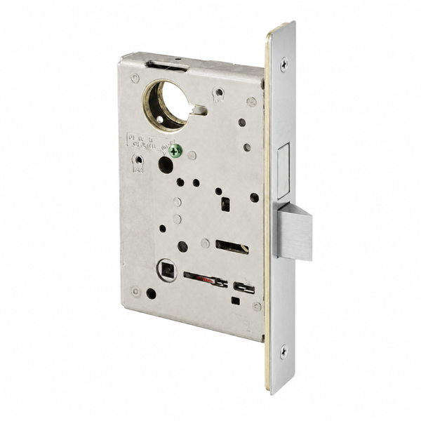 Sargent 8225 US26D satin chrome mortise lock body only, dormitory/exit function with faceplate and latch bolt