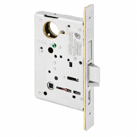 Sargent 8243 US26D apartment corridor mortise lock body in satin chrome with faceplate and latch bolt