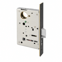 Sargent 8255 office/entry mortise lock body only, BSP black finish faceplate with latch bolt