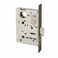 Sargent 8255 US10BE office/entry mortise lock body in dark oxidized bronze with latch and deadbolt