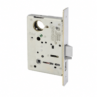 Sargent 8255 US26 office/entry mortise lock body only in bright chrome finish with faceplate and latch bolt