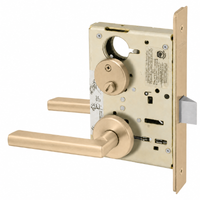 Sargent 8265-LNMD US10 privacy bedroom/bath mortise lock, MD lever, LN rose, satin bronze finish