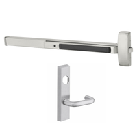 Sargent 8804-J-ETJ-LC US32D satin stainless rim exit device with ETJ lever trim, night latch, less cylinder
