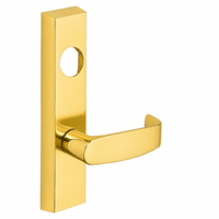 SARGENT LC-704-ETL exit device trim lever, US3 bright brass, night latch escutcheon less cylinder