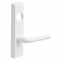 SARGENT LC-704-ETME-WSP exit device trim in white suede powder coat with ME lever and rectangular escutcheon