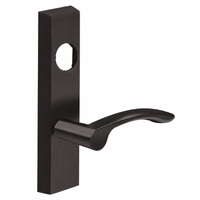 SARGENT LC-704-ETMV exit device trim with MV lever, US10B oil-rubbed bronze rectangular escutcheon