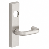 SARGENT LC-706-8-ETJ exit device trim lever, US15 satin nickel, less cylinder with rectangular escutcheon