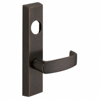 SARGENT LC-706-8-ETL exit device lever trim, US10BE oil-rubbed bronze, rectangular escutcheon, less cylinder