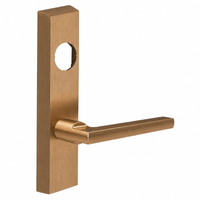 SARGENT LC-706-8-ETMD-US10 exit device trim, satin bronze rectangular escutcheon with MD lever, less cylinder