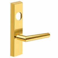 SARGENT LC-706-8-ETMI-US3 exit device trim, polished brass US3, ET escutcheon with MI lever, less cylinder