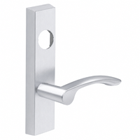 SARGENT LC-706-8-ETMV US26D exit device trim, satin chrome rectangular escutcheon with MV lever, less cylinder