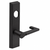 SARGENT LC-706-8-ETND BSP exit device trim with ND lever, black suede powder coat, rectangular escutcheon