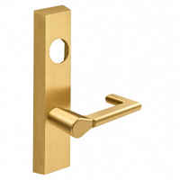 SARGENT LC-706-8-ETND exit device trim with ND lever, satin brass US4, rectangular escutcheon, less cylinder