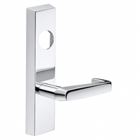 SARGENT LC-706-8-ETNJ-US26 exit device trim, polished chrome escutcheon with NJ lever, less cylinder