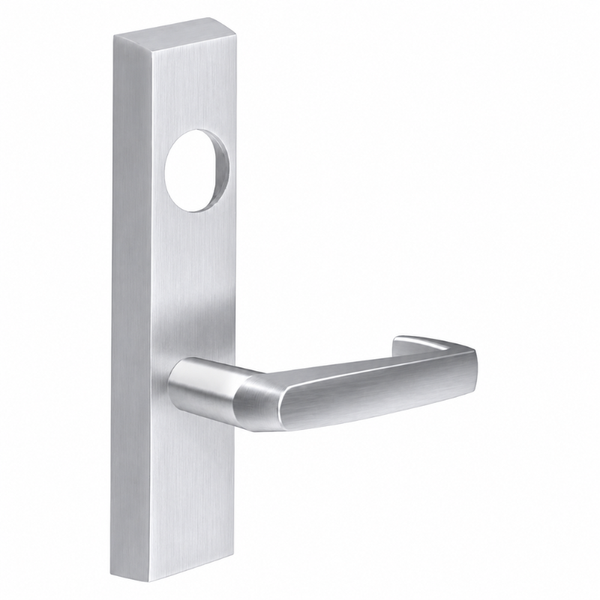 SARGENT LC-706-8-ETNJ-US26D exit device trim, satin chrome escutcheon with NJ lever, less cylinder