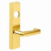 SARGENT LC-706-8-ETNJ-US3 exit device trim, polished brass escutcheon with NJ lever, less cylinder