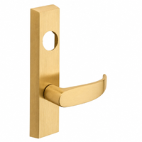 SARGENT LC-706-8-ETP exit device lever trim, US4 satin brass rectangular escutcheon, less cylinder