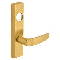 SARGENT LC-713-8-ETB-US4 exit device trim, B lever on rectangular escutcheon, satin brass less cylinder