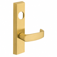 SARGENT LC-713-8-ETL exit trim with L lever, satin brass US4 finish, rectangular escutcheon, less cylinder