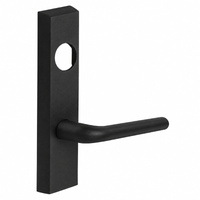SARGENT LC-713-8-ETME-BSP exit device trim, black suede powder coat, rectangular escutcheon with ME lever