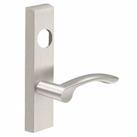 SARGENT LC-713-8-ETMV-US15 exit device trim in satin nickel, rectangular escutcheon with MV lever
