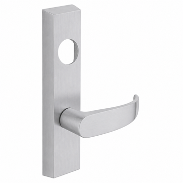 SARGENT LC-713-8-ETP-US26D exit device trim with P lever, satin chrome rectangular escutcheon, less cylinder