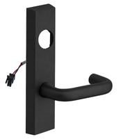 SARGENT LC-776-8-ETJ-12V-BSP electrified ET trim with J lever, black suede powder coat escutcheon
