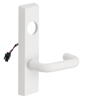 SARGENT LC-776-8-ETJ-24V-WSP electrified J lever trim, white suede powder coat, rectangular escutcheon