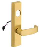 SARGENT LC-776-8-ETL-12V-US4 electrified ET lever trim, satin brass, rectangular escutcheon with L lever