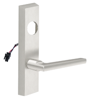 SARGENT LC-776-8-ETMD-12V-US15 electrified ET trim lever in satin nickel, rectangular escutcheon, MD lever