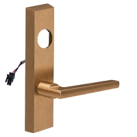 SARGENT LC-776-8-ETMD-24V-US10 electrified ET trim lever in satin bronze, rectangular escutcheon