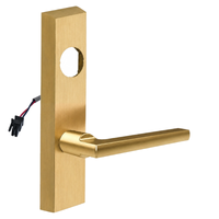 SARGENT LC-776-8-ETMD-24V-US4 electrified ET trim lever in satin brass, rectangular escutcheon, MD lever