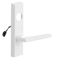 SARGENT LC-776-8-ETMD-24V electrified ET trim lever in WSP white suede powder coat, rectangular escutcheon