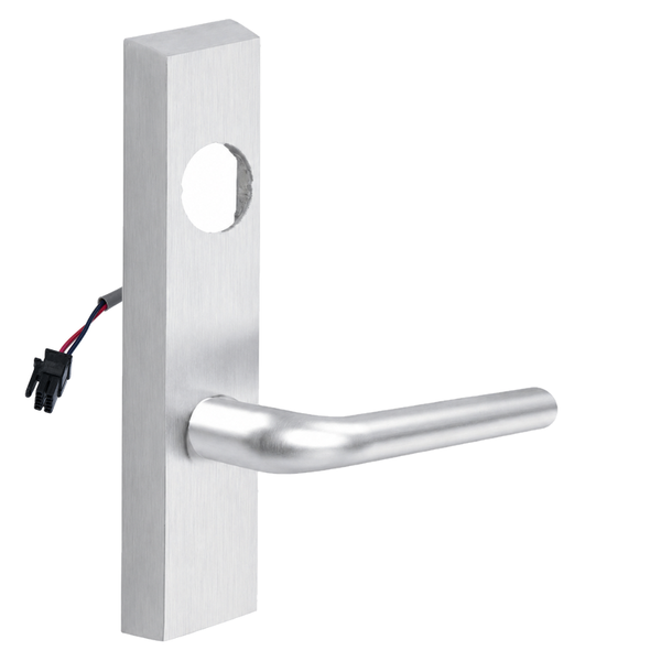 SARGENT LC-776-8-ETME-12V-US26D electrified ET trim with ME lever, satin chrome escutcheon and wire lead