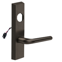 SARGENT LC-776-8-ETME-24V-US10B electrified ET trim with ME lever, dark bronze rectangular escutcheon